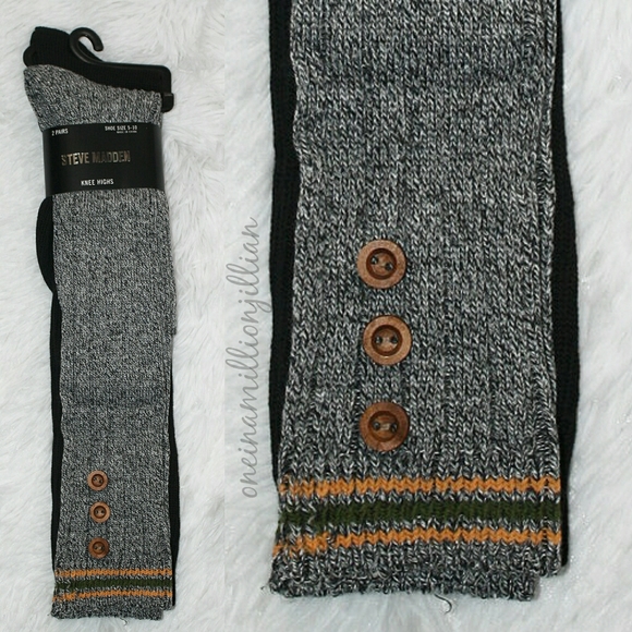 Steve Madden 2pk Knee High Fashion Socks - Picture 4 of 4